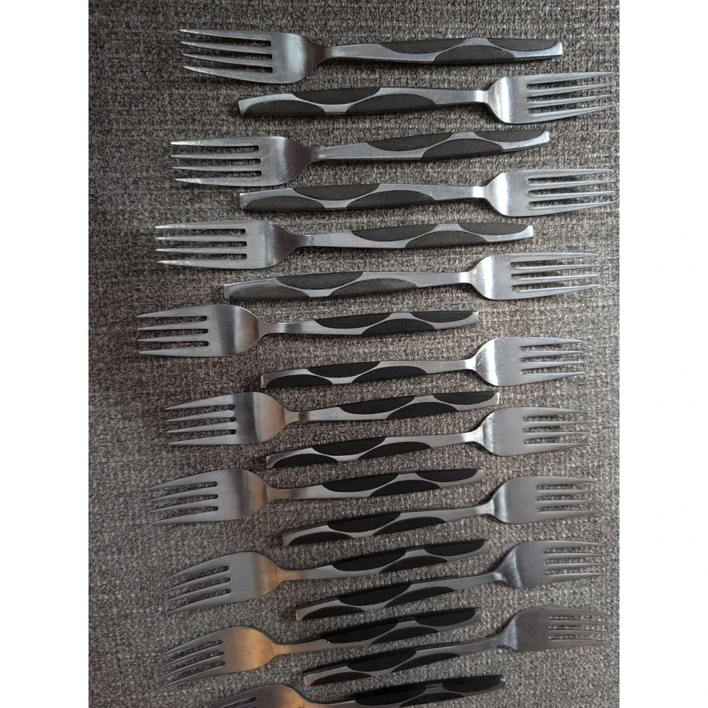 Night & Day Vintage‎ Stainless Flatware Set Atomic Japan  Mid-Century 1950s 60s